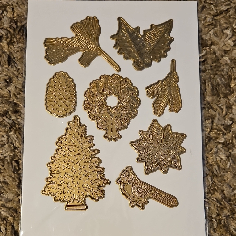 Gold Holiday Ornament Set